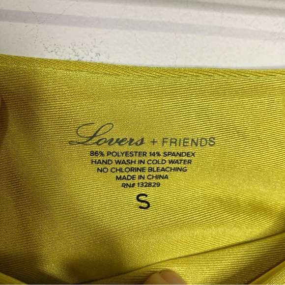 Lovers + friends bikini bottoms greenish yellow new without tags women’s small - Picture 2 of 5